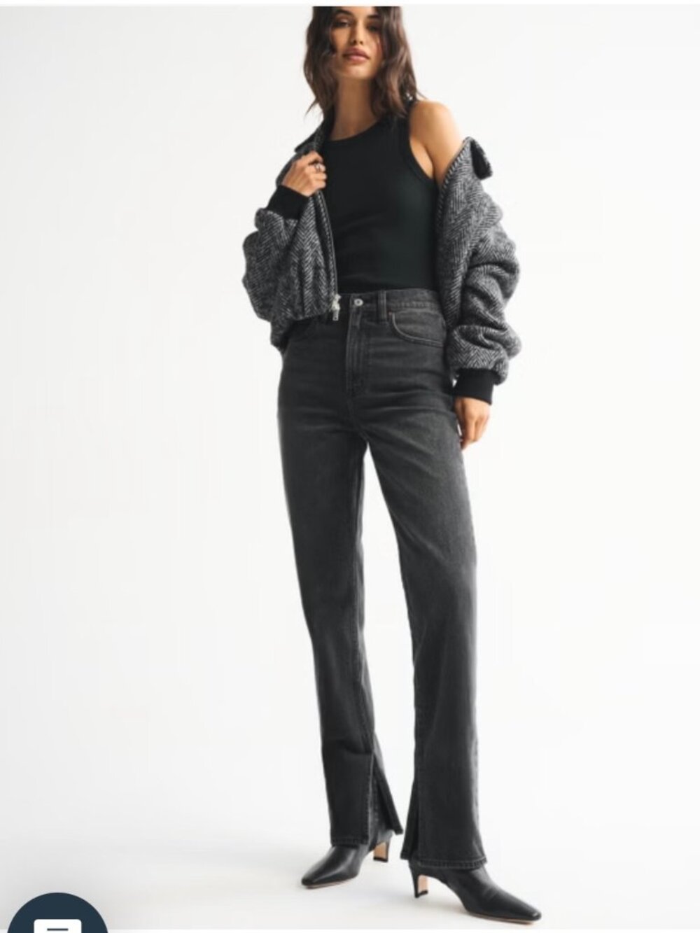 Abercrombie & Fitch Skinny High Rise Black Wash Denim